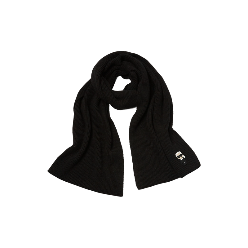 K/Ikonik Patch Knit Scarf - Black