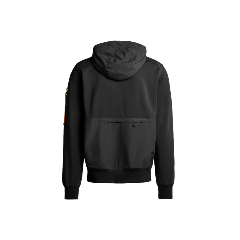 Trident Fleece/Nylon Hooded Sweatshirt - Black
