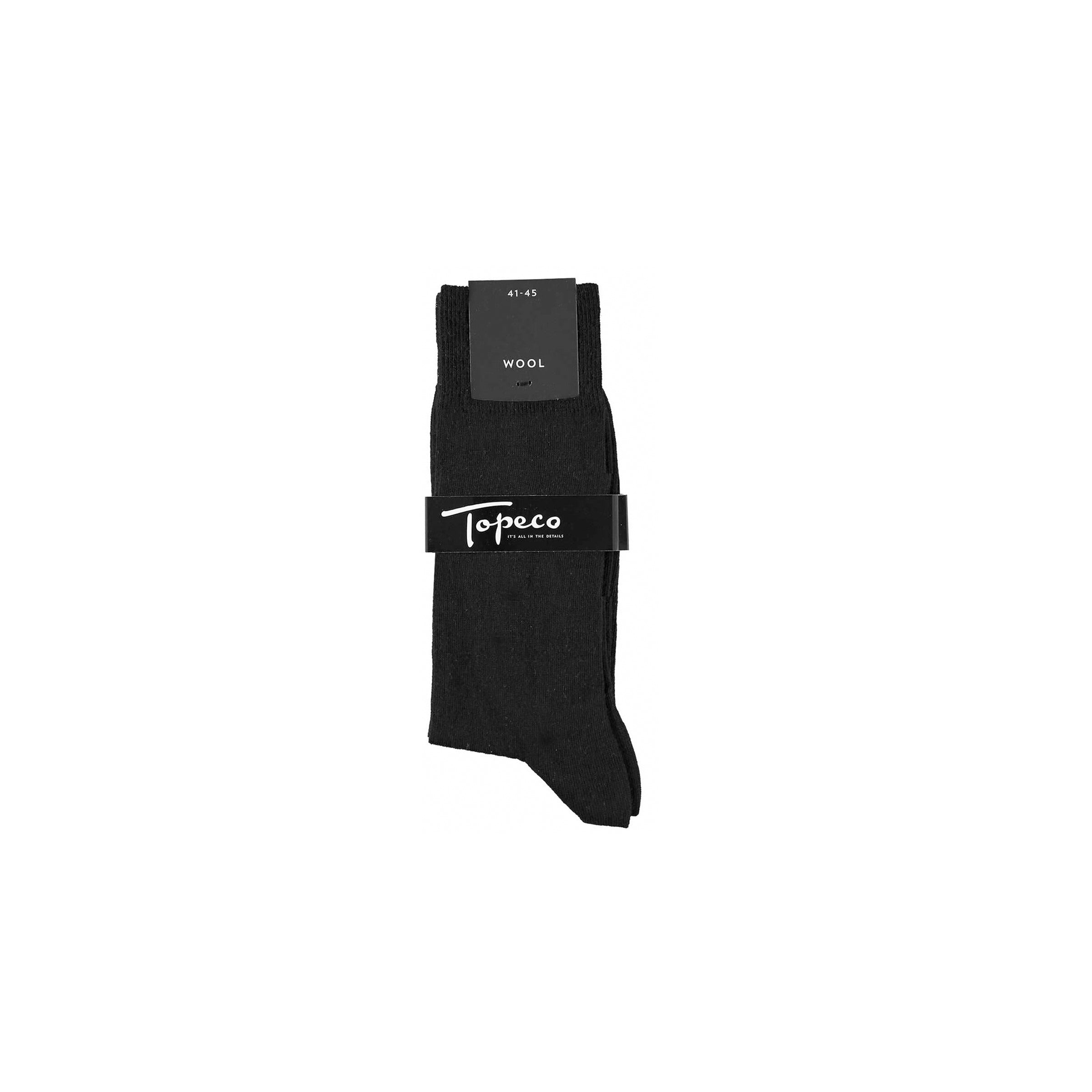 Solid Wool Sock - Black