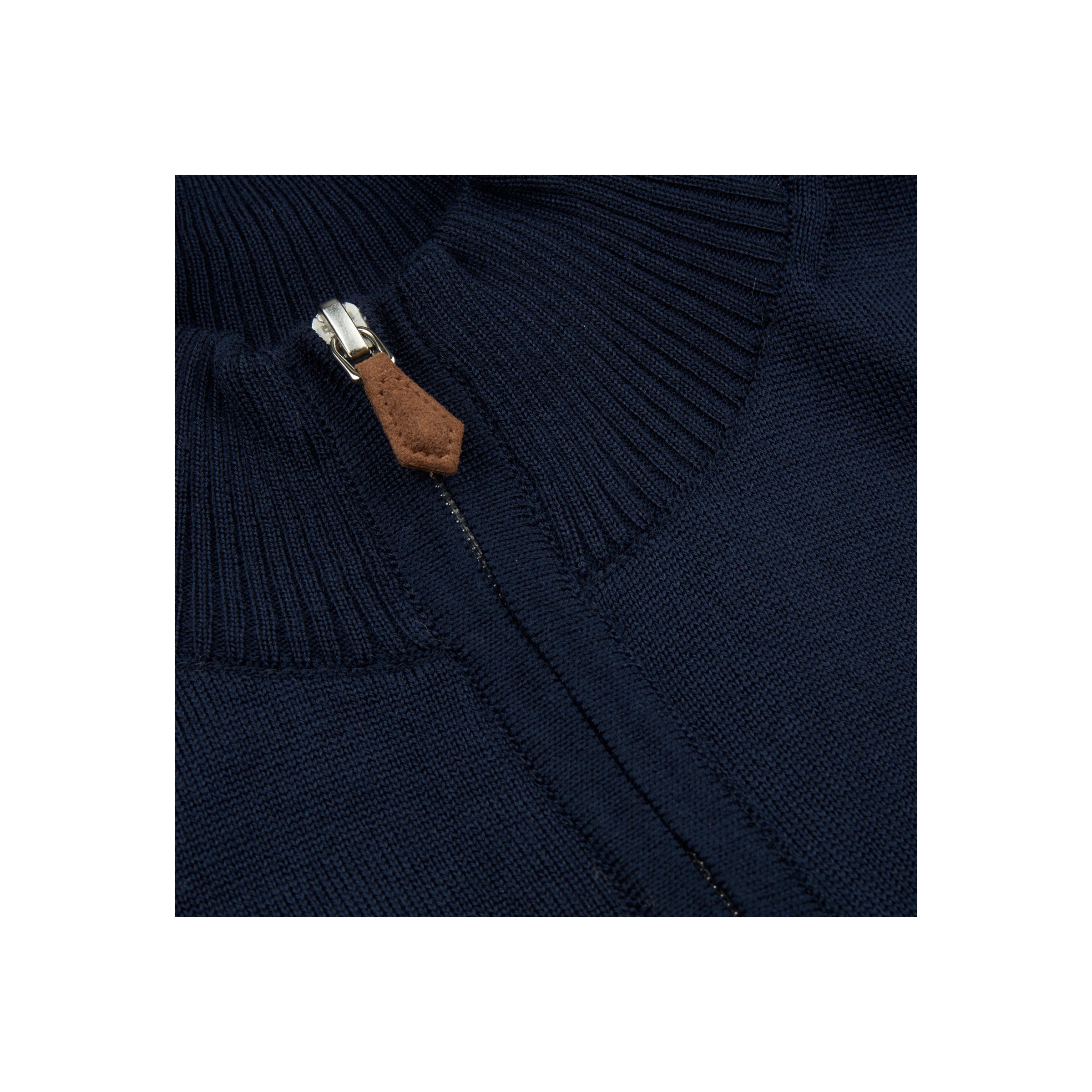 Cardigan Knitted Fullzip Merino - Navy