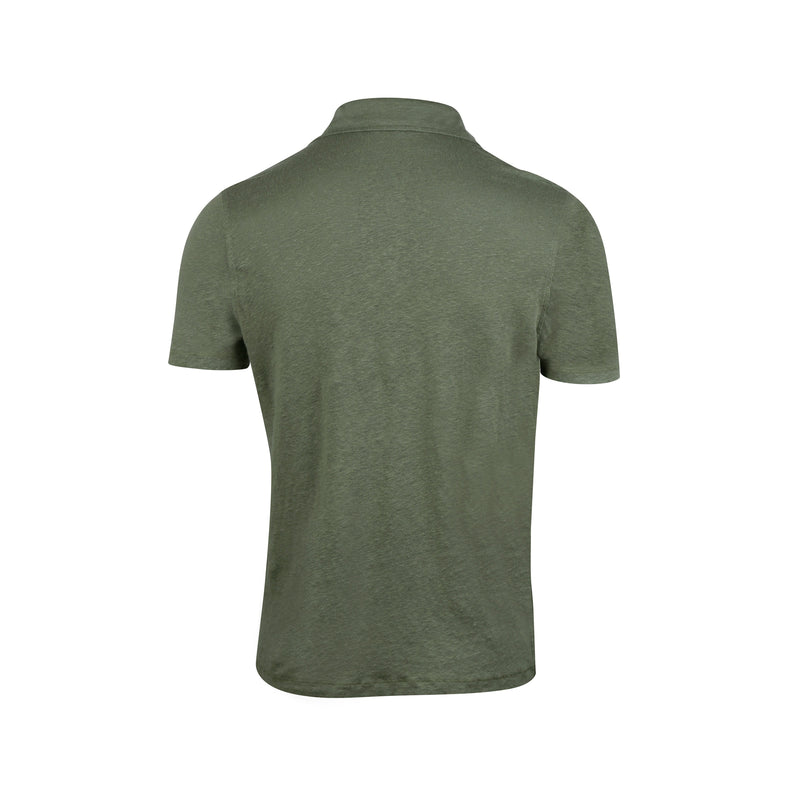 Linen Polo Shirt - Green