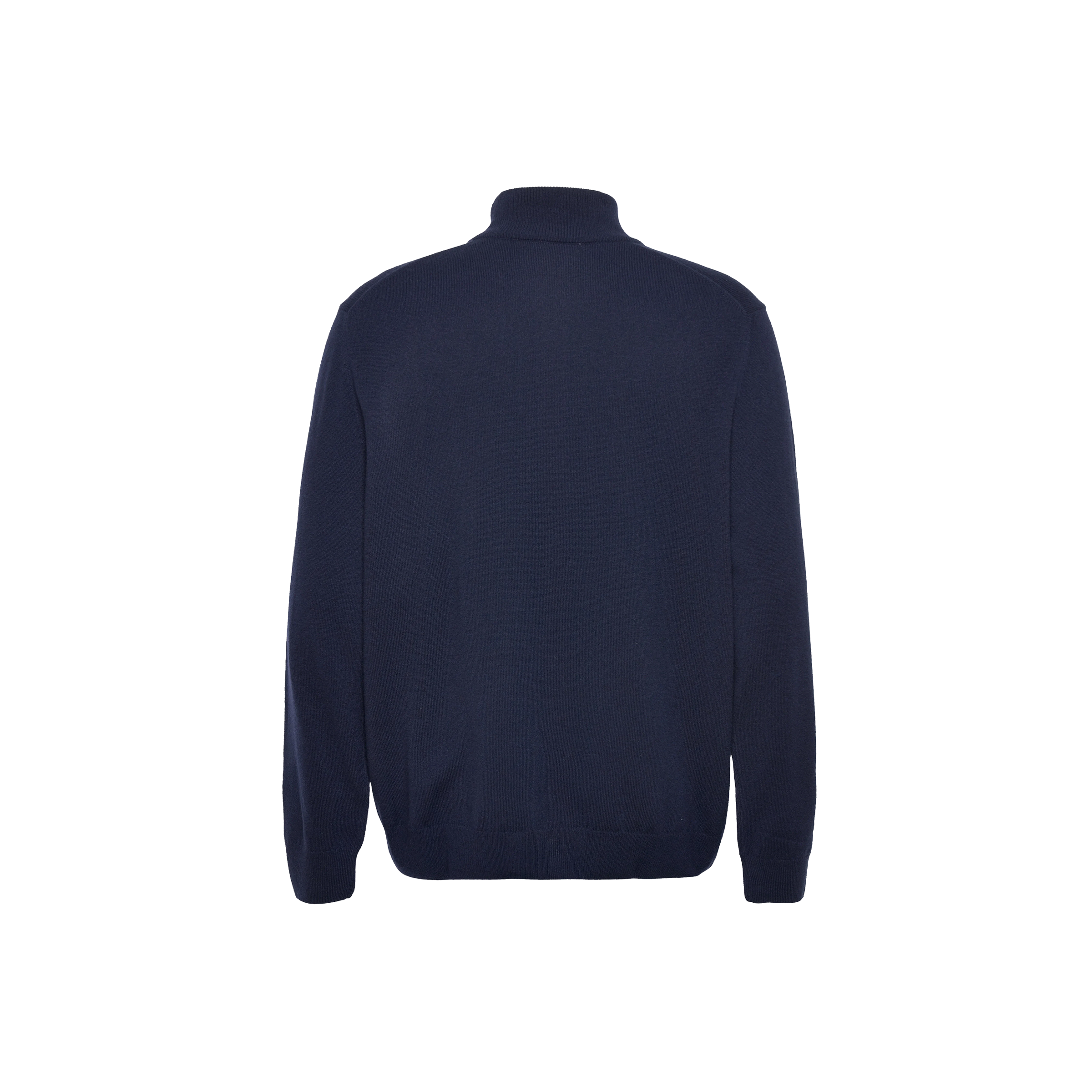 Wool Quarter-Zip Sweater - Navy