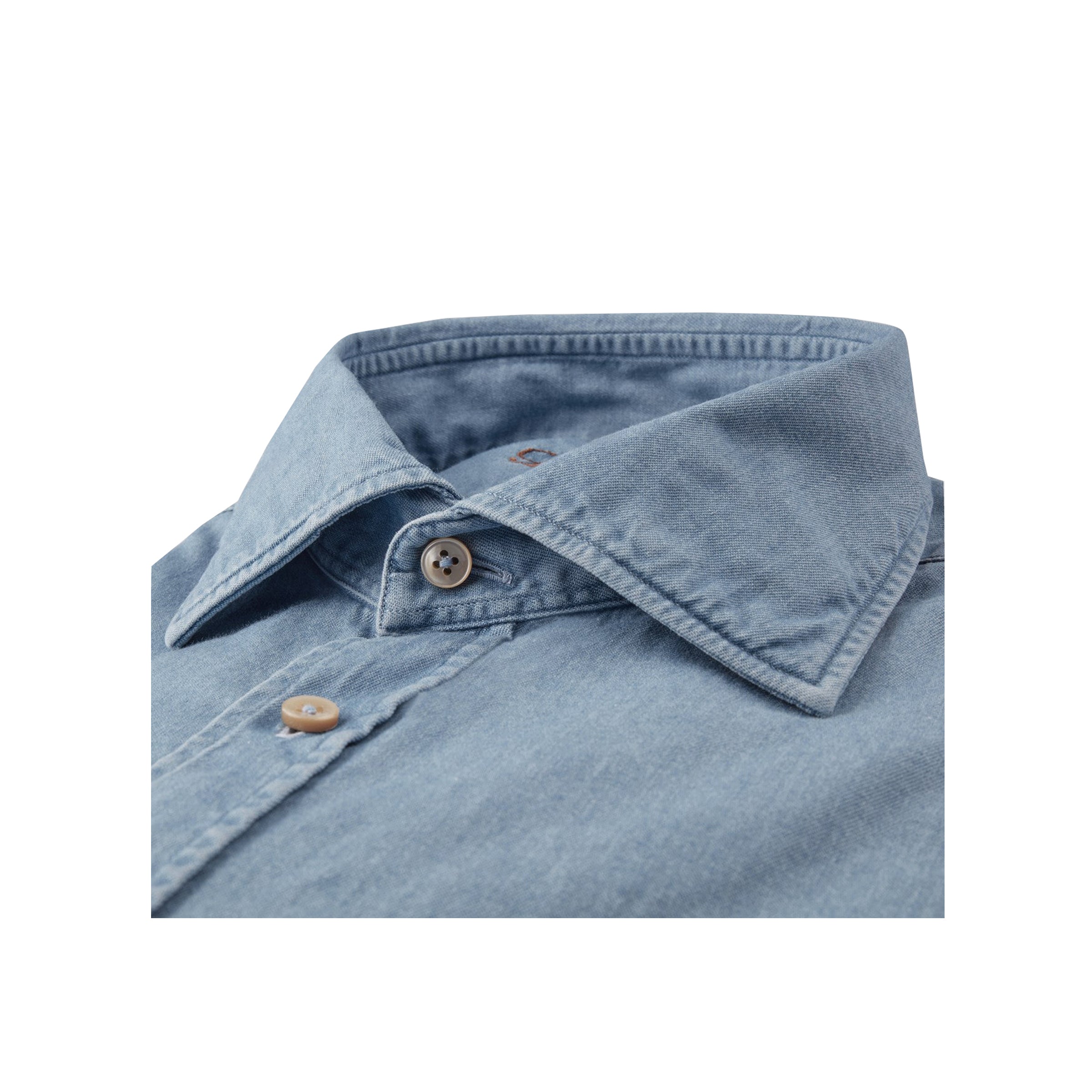 Slimline Shirt In Denim - Blue