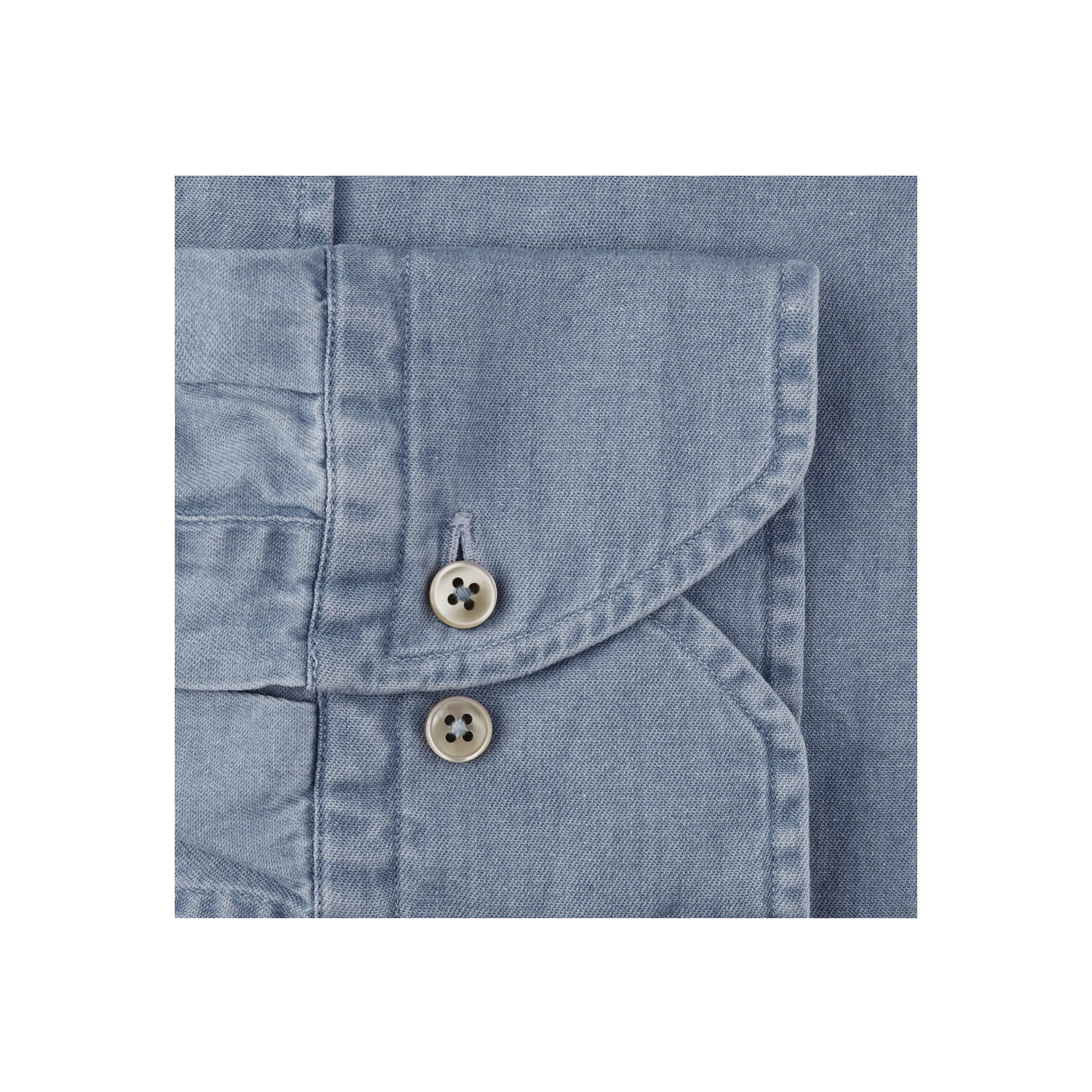 Slimline Shirt In Denim - Blue