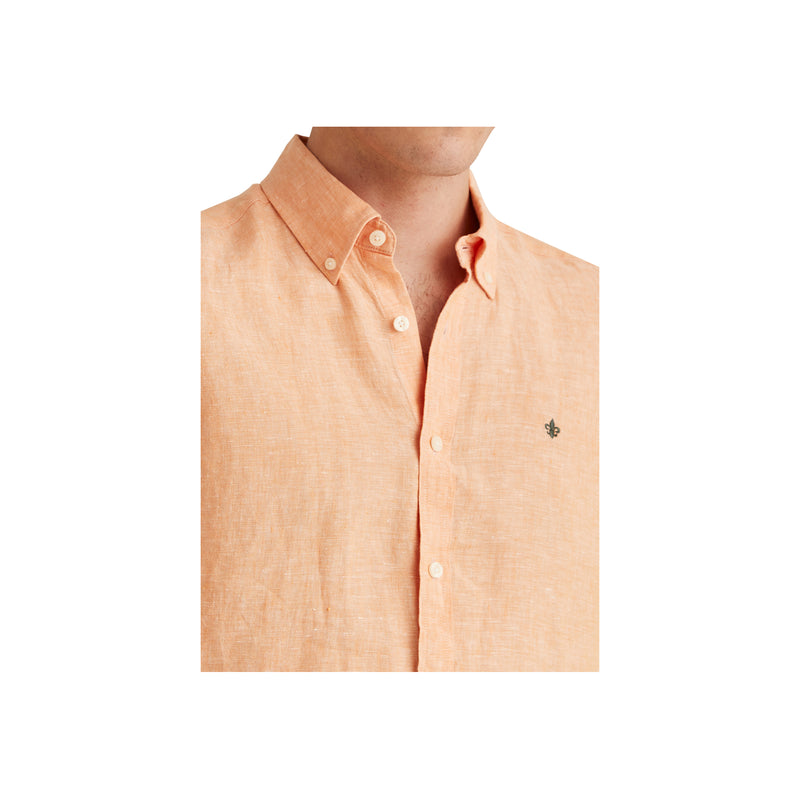Douglas BD Linen Shirt - Orange