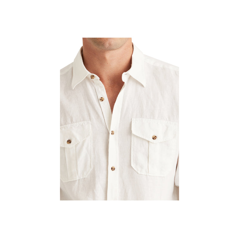Safari Linen Shirt - White