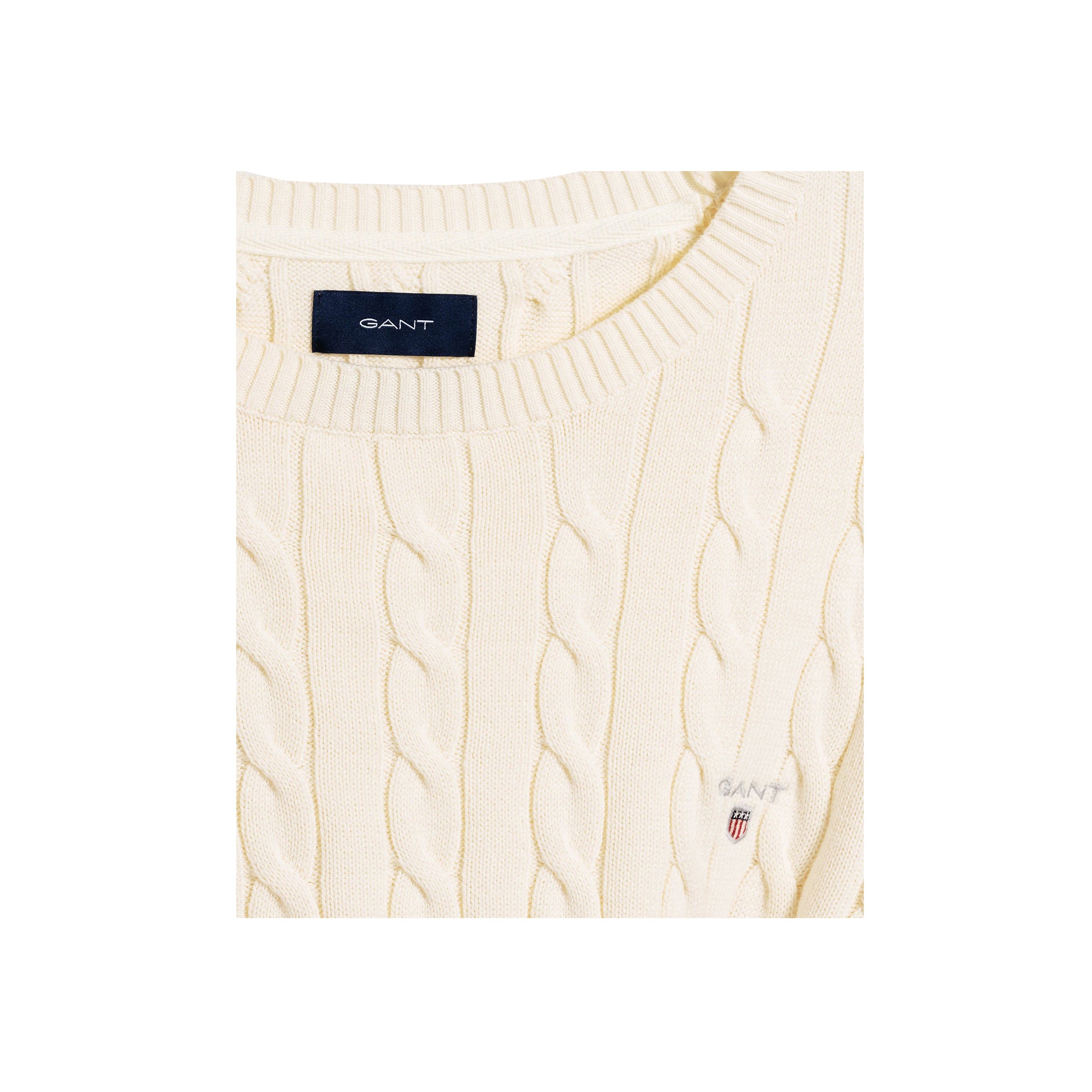 Cotton Cable Crew - Beige