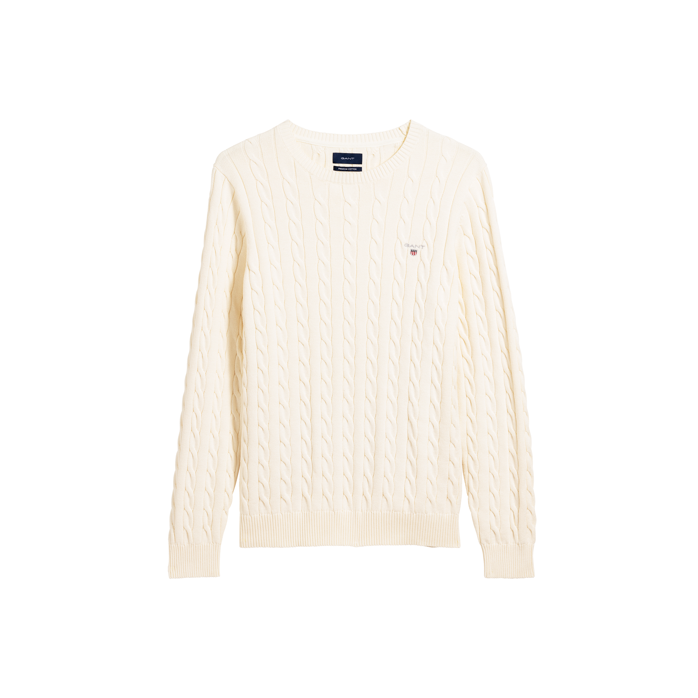 Cotton Cable Crew - Beige