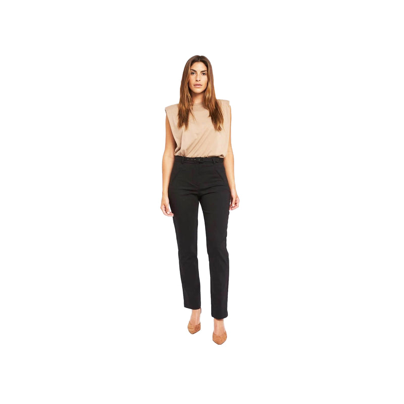 Angelie Straight Trousers - Black