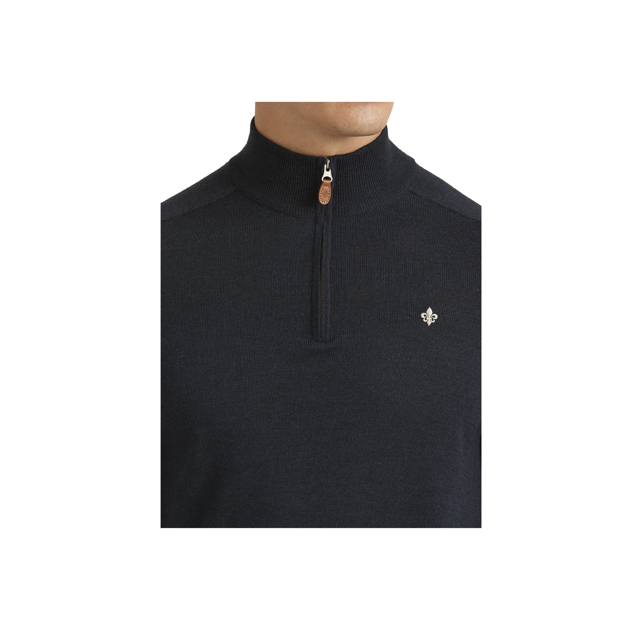 Merino John Zip - Navy