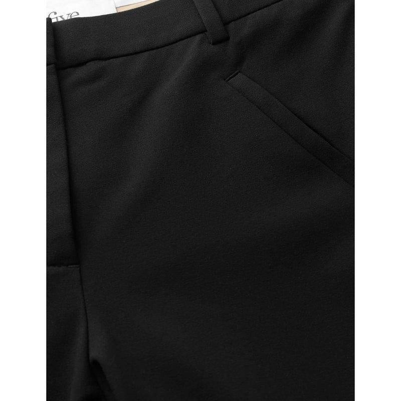 Angelie Straight Split Shorts - Black