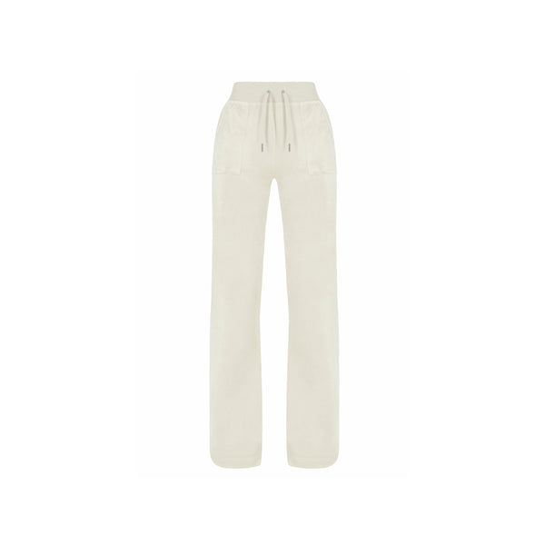 Del Ray Classic Velour Pant Pocket Design - White