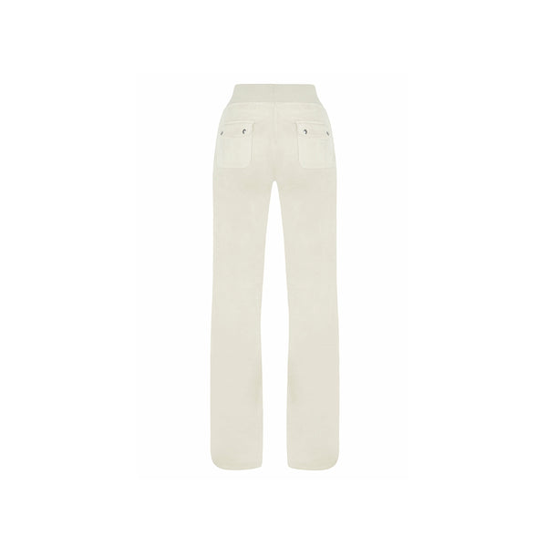 Del Ray Classic Velour Pant Pocket Design - White