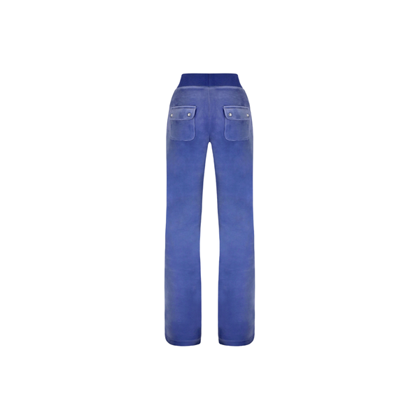 Del Ray Classic Velour Pant Pocket Design - Blue