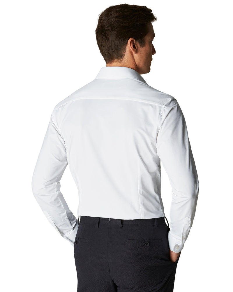 Wide Spread Slim Stretch Shirt - White