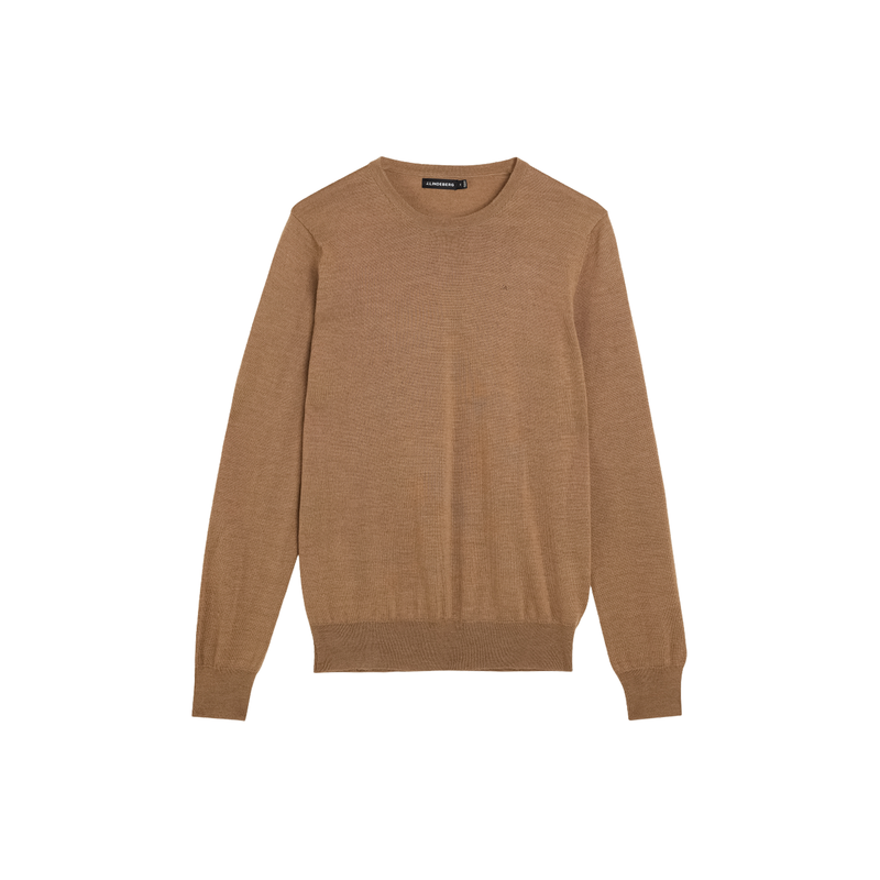 Lyle Merino Crew Neck Sweater - Brown