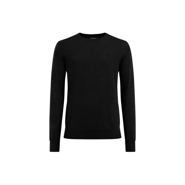 Lyle Merino Crew Neck Sweater - Black
