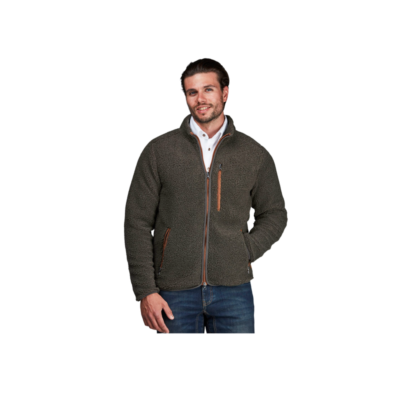 PILE FLEECE JACKET - Green