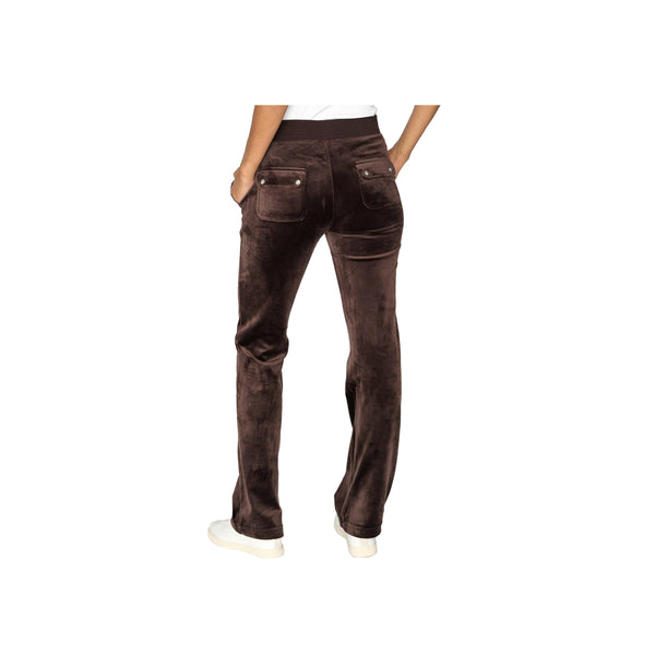 Del Ray Classic Velour Pant Pocket Design - Brown