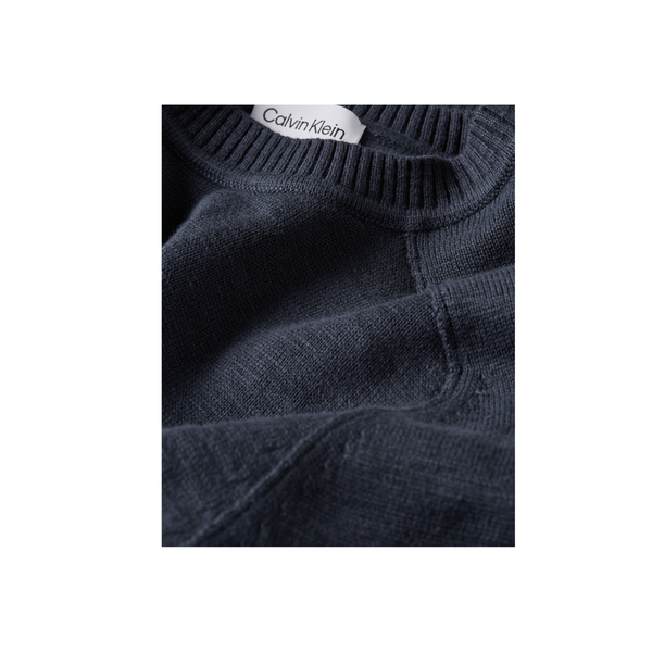 Slub Texture Sweater - Navy