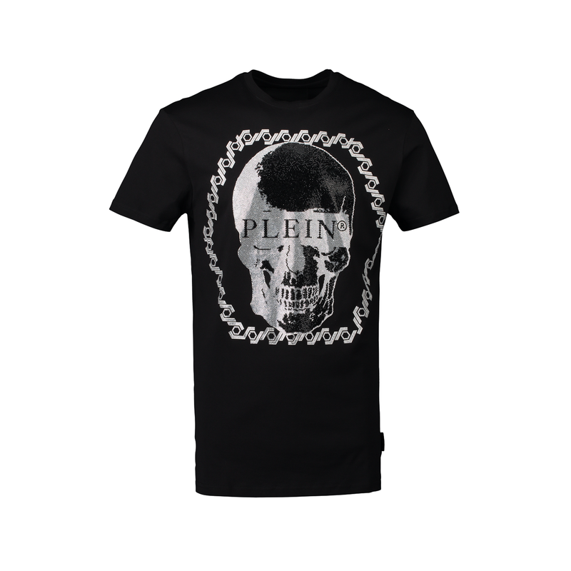 T-shirt Round Neck SS Skull crystal - Black