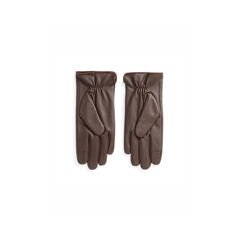 LTH Bttn Glove Leather - Brown