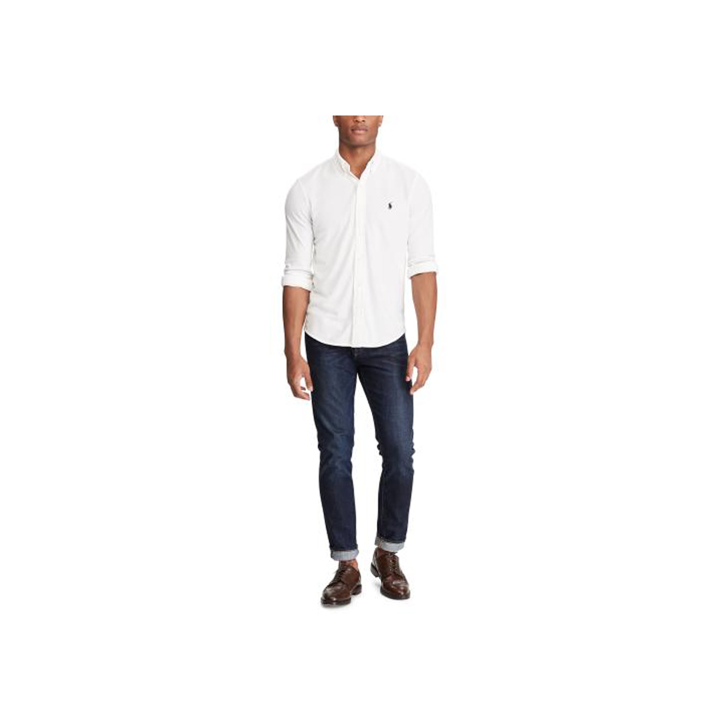 Featherweight Mesh Oxford Shirt - White