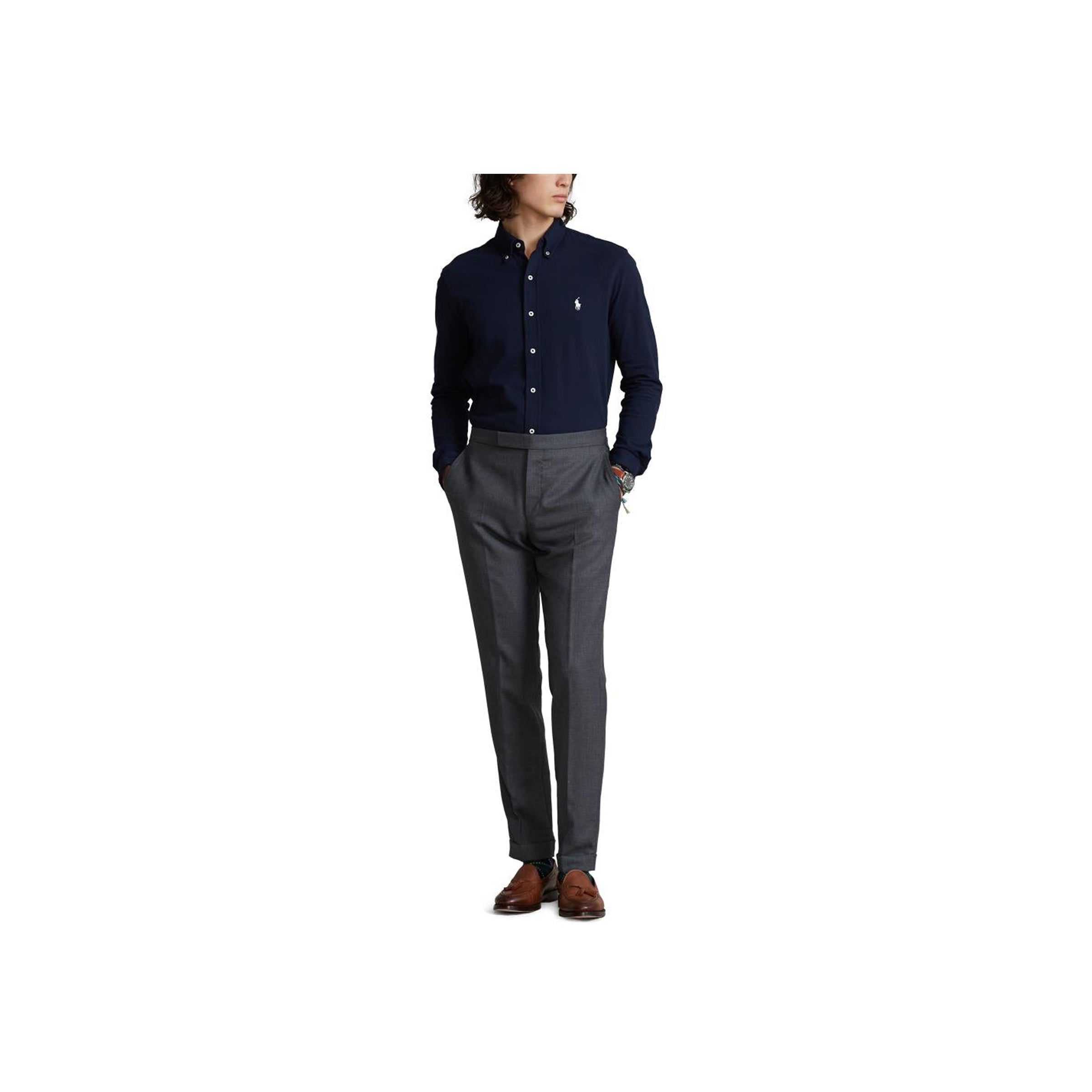 Featherweight Mesh Oxford Shirt - Navy