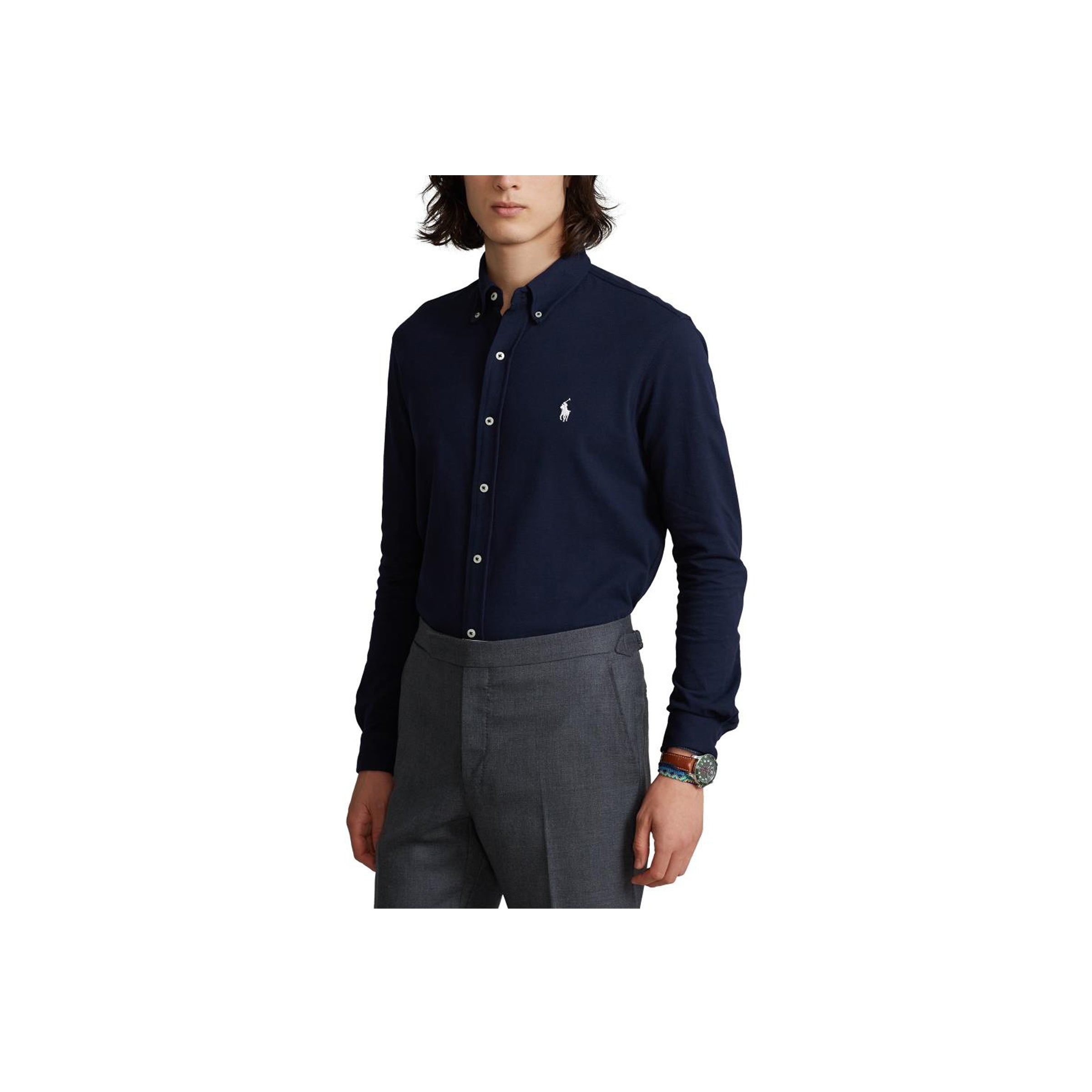 Featherweight Mesh Oxford Shirt - Navy