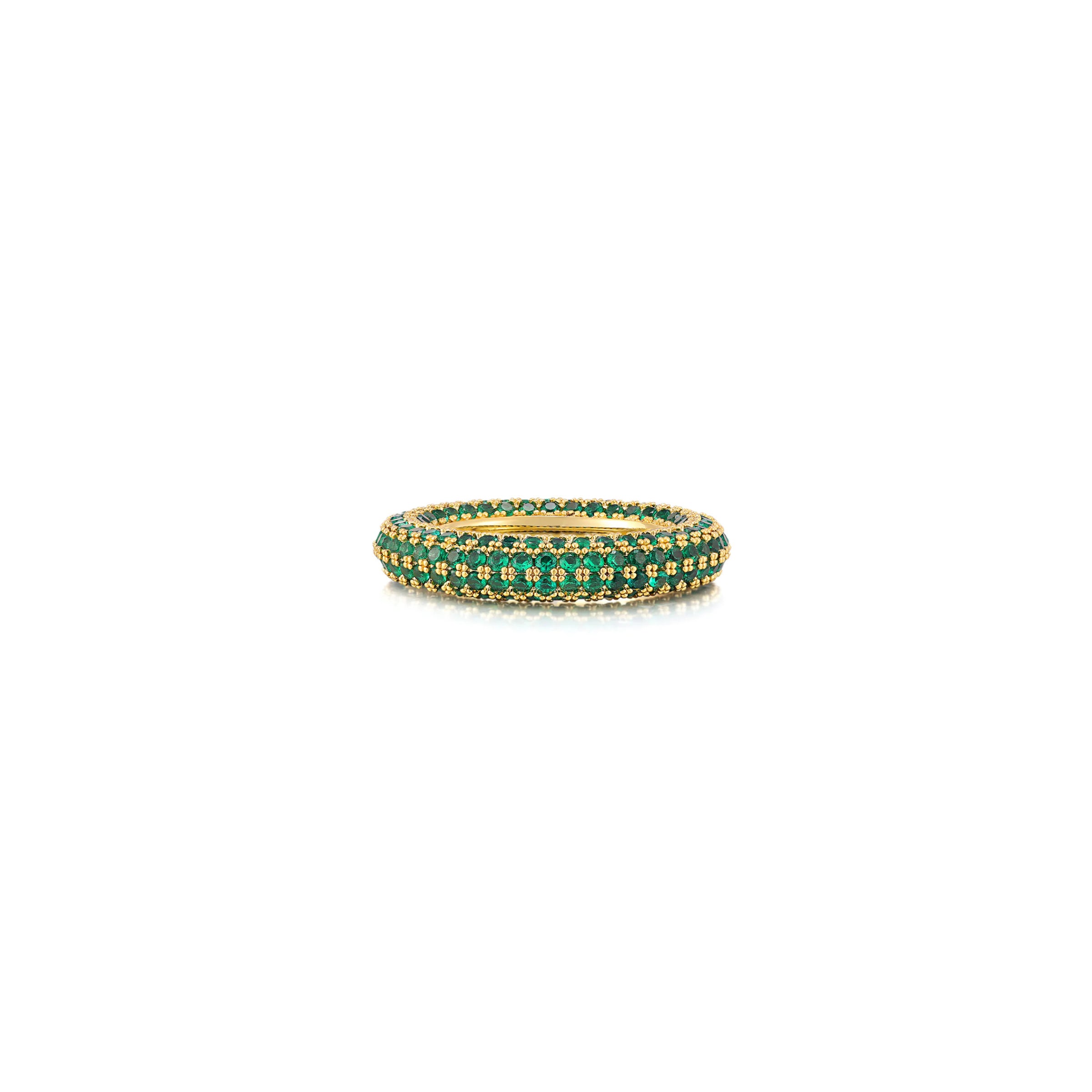 Pave Amalfi Ring - Green