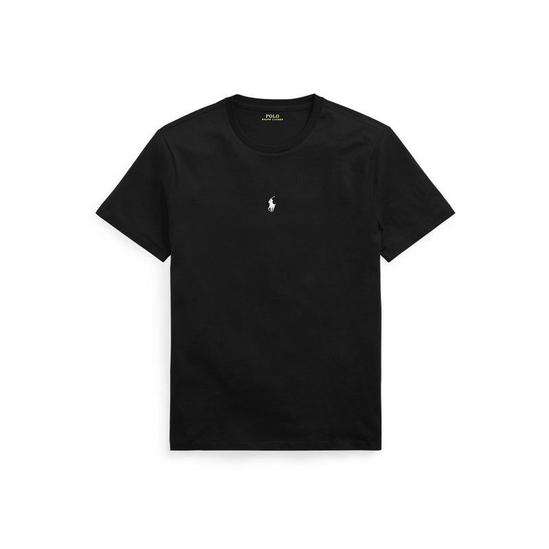 Custom Slim Fit Jersey Crewneck T-Shirt - Black