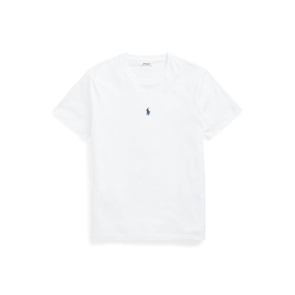 Custom Slim Fit Jersey Crewneck T-Shirt - White