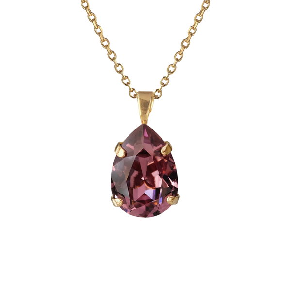 Mini Drop Necklace - Pink