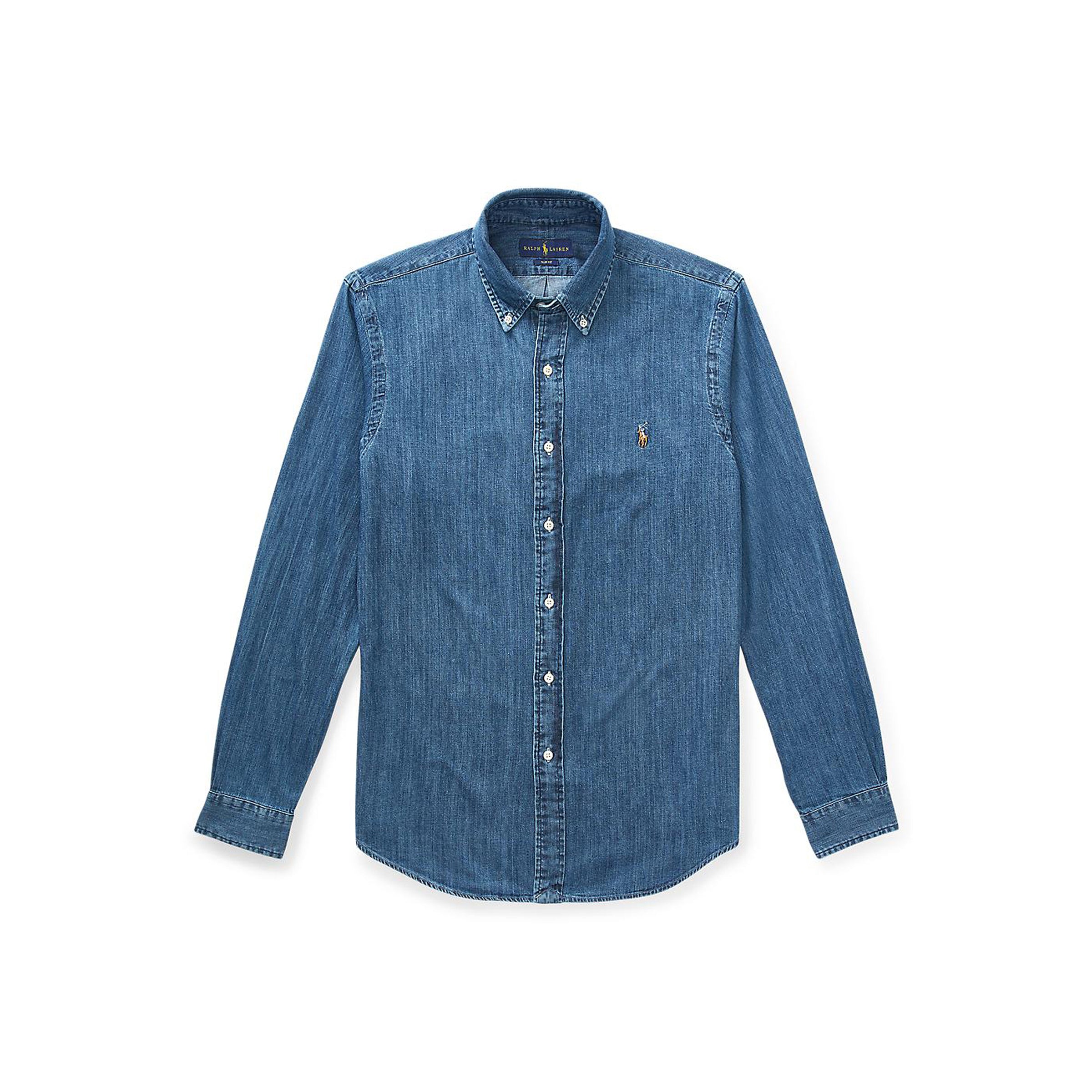 Slim Fit Denim Shirt - 001 Denim