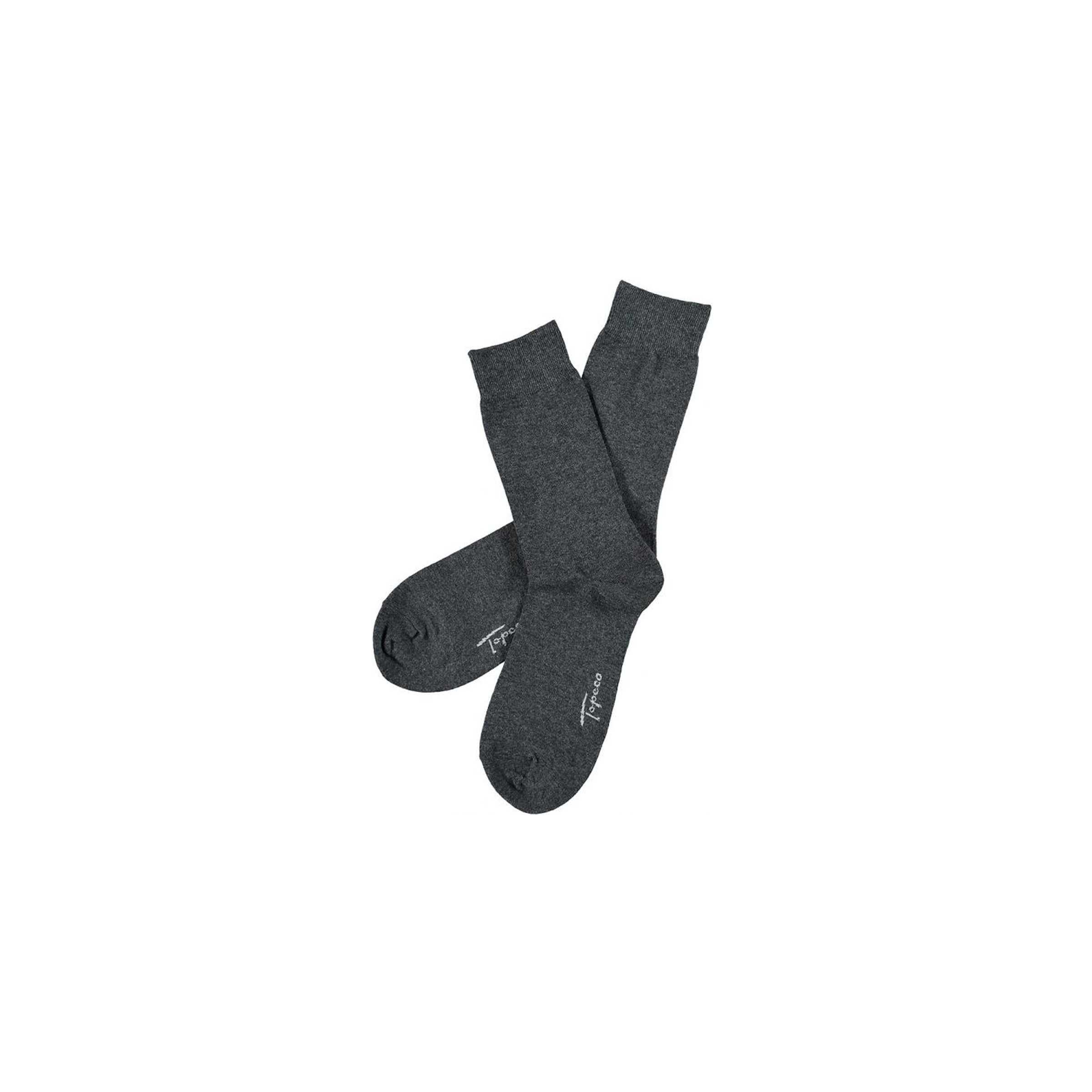 Solid Cotton Sock - Antracite Melange