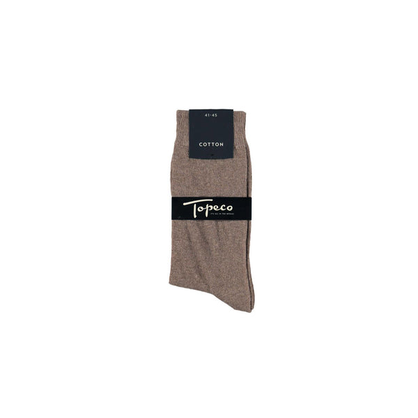Solid Cotton Sock - Brown