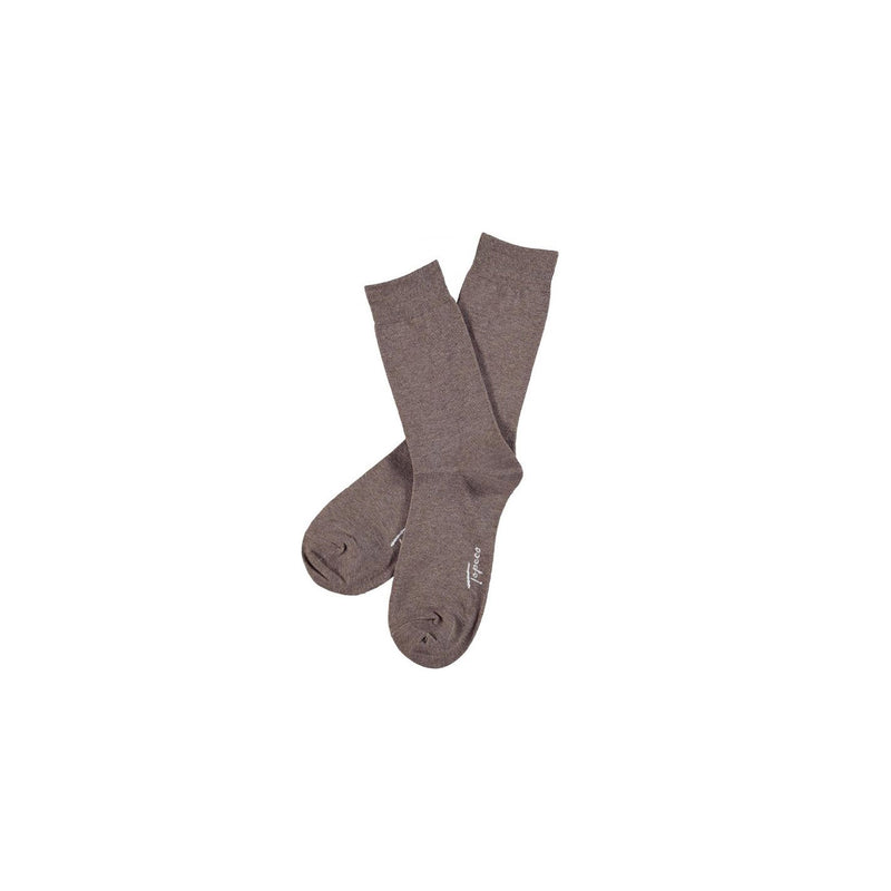 Solid Cotton Sock - Brown