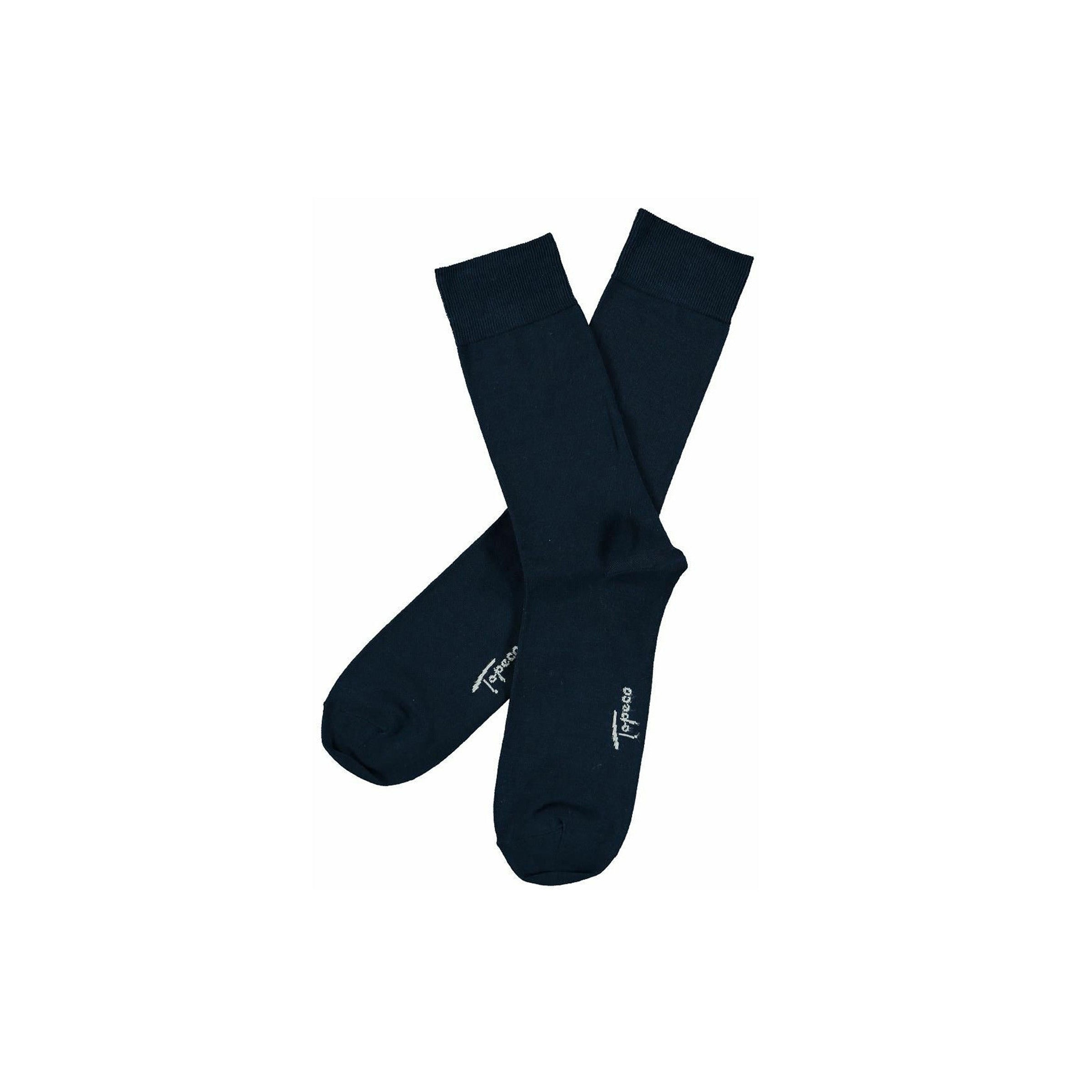 Solid Mercerized Cotton Sock - Navy