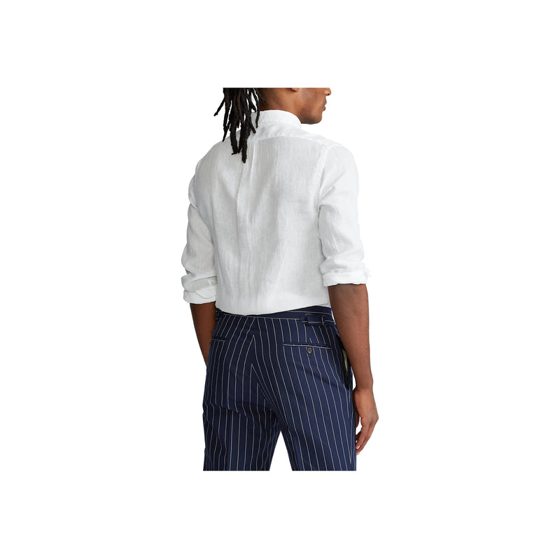 Slim Fit Linen Shirt - White