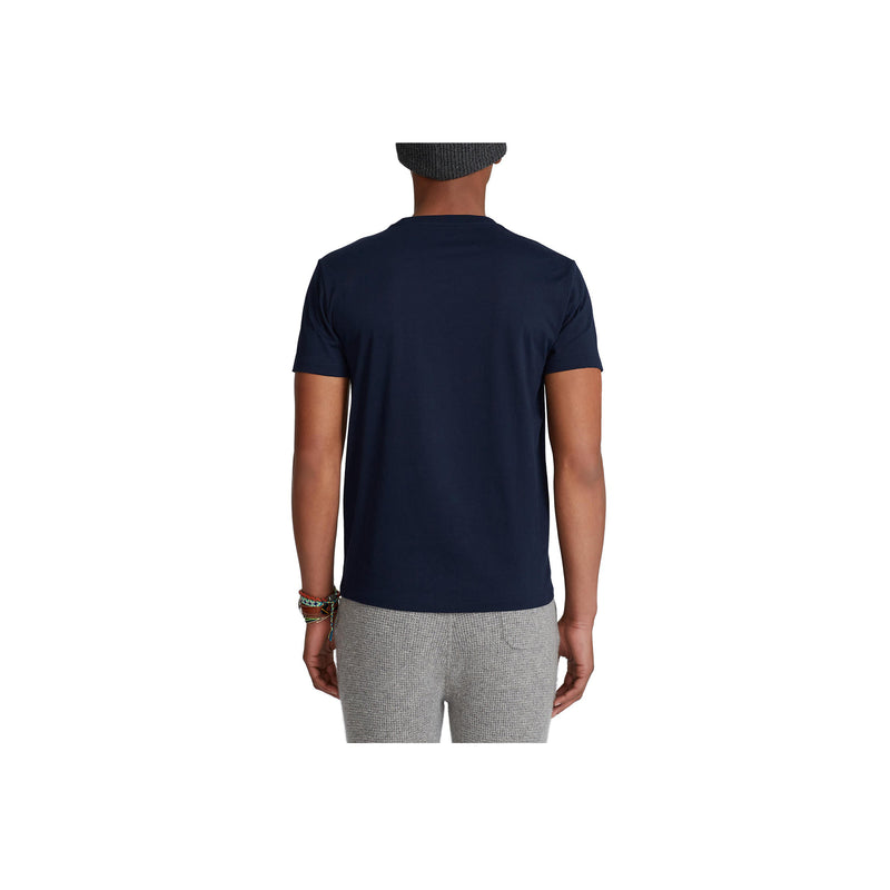 Custom Slim Fit Jersey Crewneck T-Shirt - Navy
